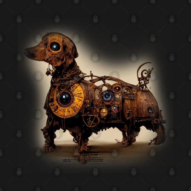 Dachshund Surreal Steampunk Artwork, Dog Lover by maxdax