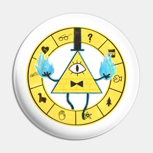 Bill Cipher - Gravity Falls (White background) Pin