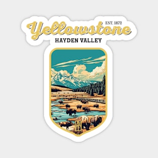 USA - NATIONAL PARK - YELLOWSTONE Hayden Valley -10 Magnet