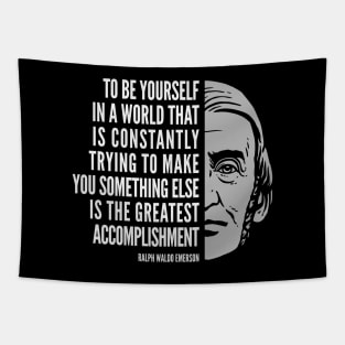 Ralph Waldo Emerson Inspirational Quote: To Be Yourself Tapestry