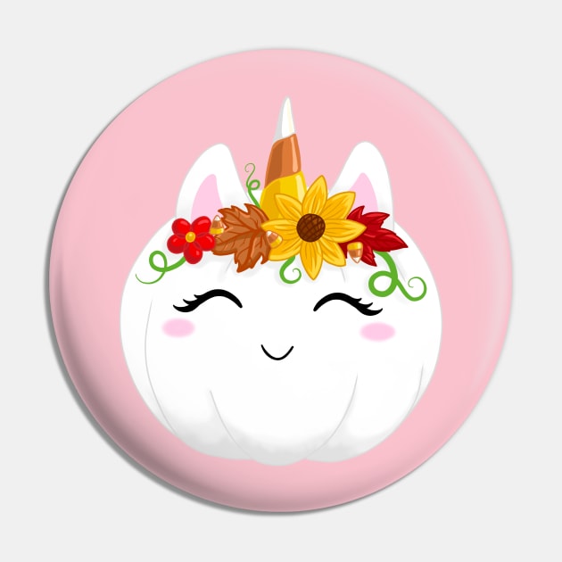 Unicorn Pumpkin Pin by Lady Lilac