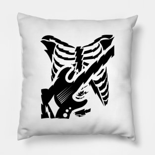 'Skeleton Rock On Guitar' Awesome Guitar Gift Pillow