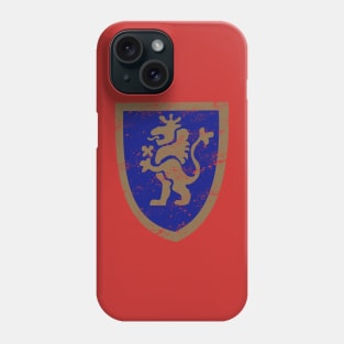 Lego Style Faded Retro Lion Shield Phone Case