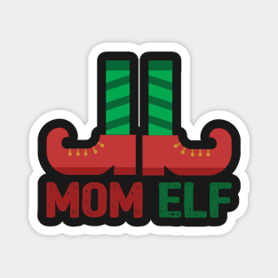 Mom Elf Matching Christmas Family Apparel Magnet