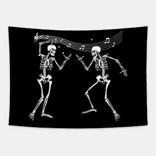 dancing skeletons Tapestry