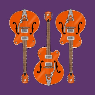 Triple Orange Guitar T-Shirt