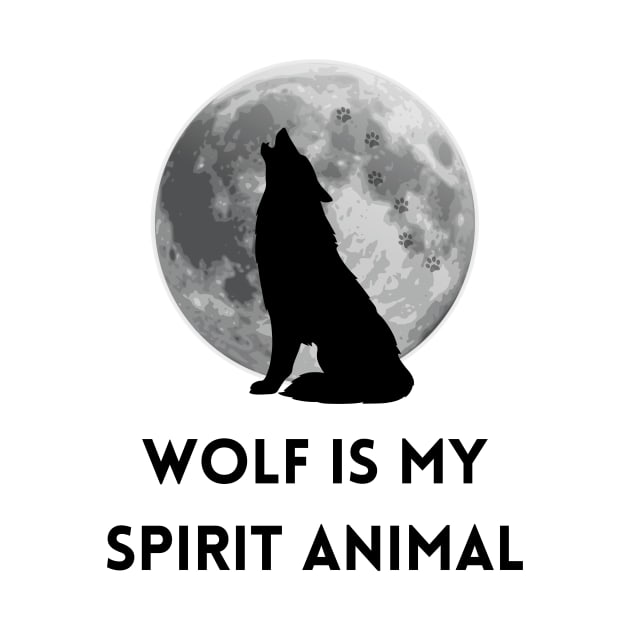 Wolf & Moon | My Spirit Animal by MrDoze