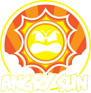 Angry Sun Christmas Magnet
