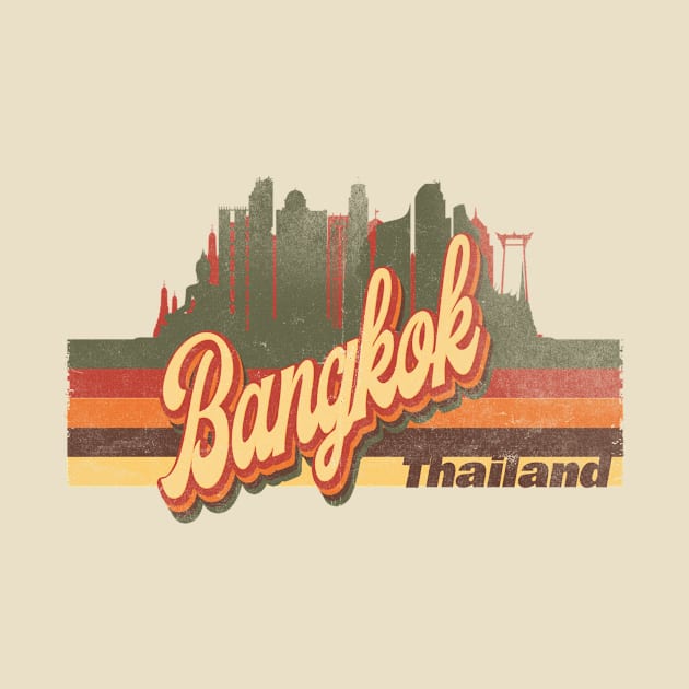 Retro Vintage Bangkok (distressed look) by Happy as I travel