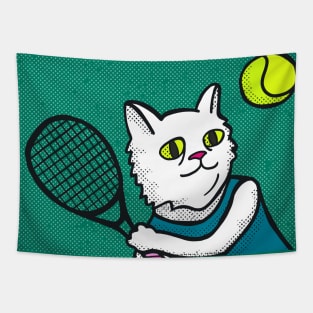 Tennis Cat Tapestry