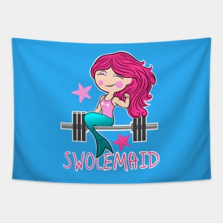 Fitness Mermaid, gym girl, fitness girl Tapestry