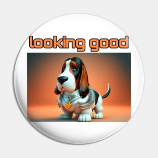 Basset Hound - Looking Good and dressed for success Pin