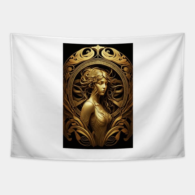 A Golden Goddess Tapestry by ArtNouveauChic