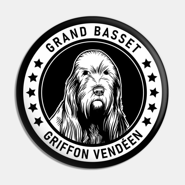 Grand Basset Griffon Vendeen Fan Gift Pin by millersye