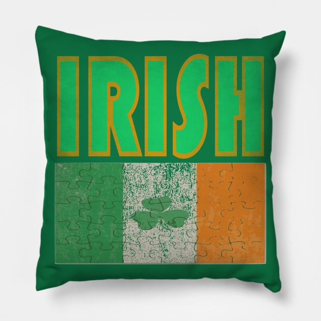 Irish Flag, St Patrick's Day, Irish Proud Pillow by hippyhappy