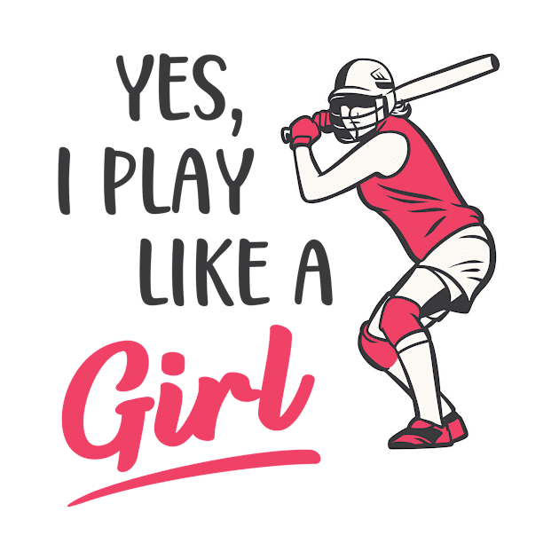 Girl baseball player by Foxxy Merch