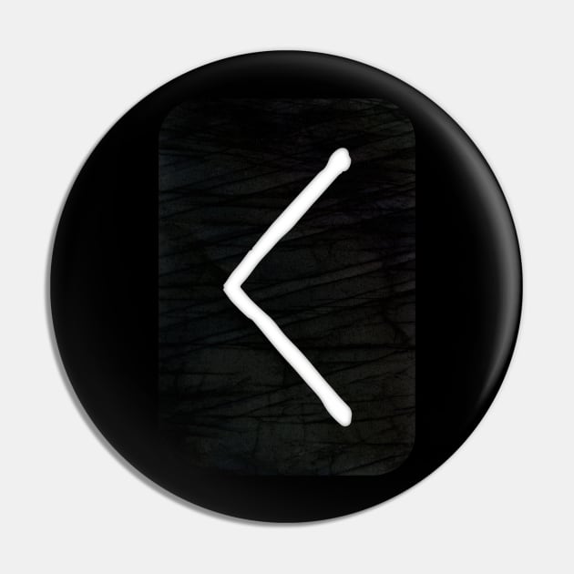 Kenaz | Elder Futhark Runes Pin by wildtribe