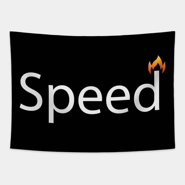 Speed speeding text design Tapestry by BL4CK&WH1TE 