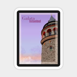 Istanbul Galata Tower Art Print Magnet