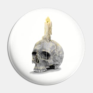 Candle Skull Pin