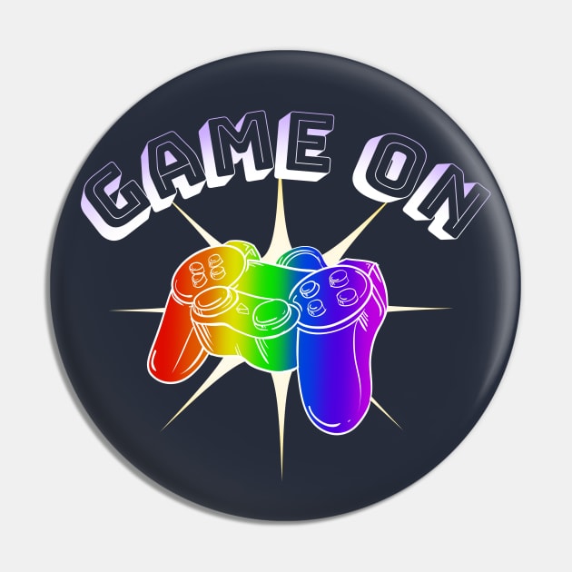 Game On - Rainbow Controller Pin by Prideopenspaces