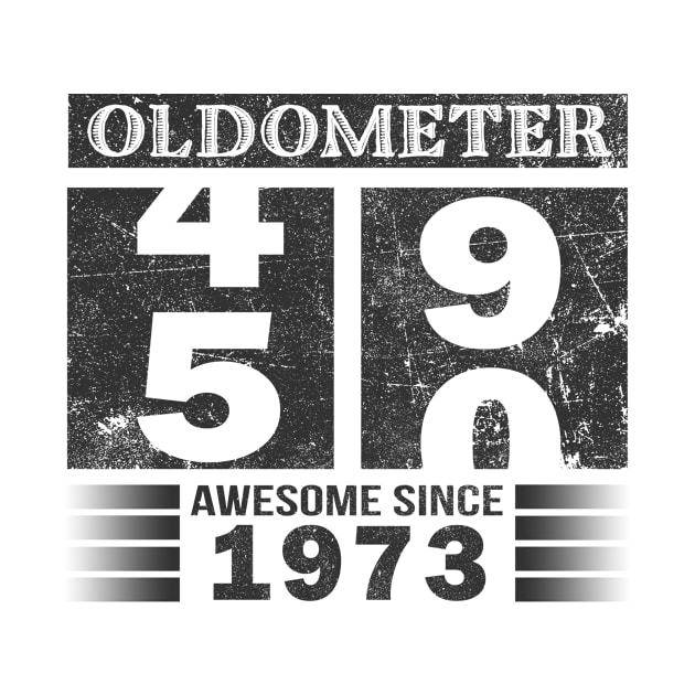 Oldometer 49-50 Awesome Since 1973 Funny 50th Birthday Gift by Kens Shop