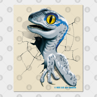 Blue Raptor Poster Und Kunst Teepublic De