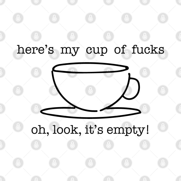 Here's my cup of fucks, oh look its empty by uncommontee