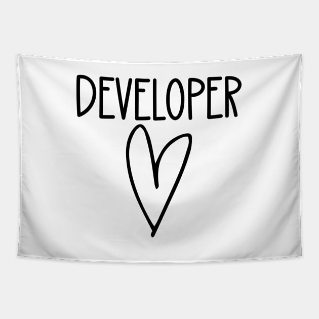 Developer Heart Tapestry by HaroonMHQ