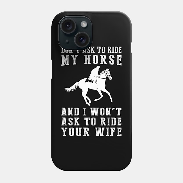 Equestrian Code T-Shirt Phone Case by MKGift