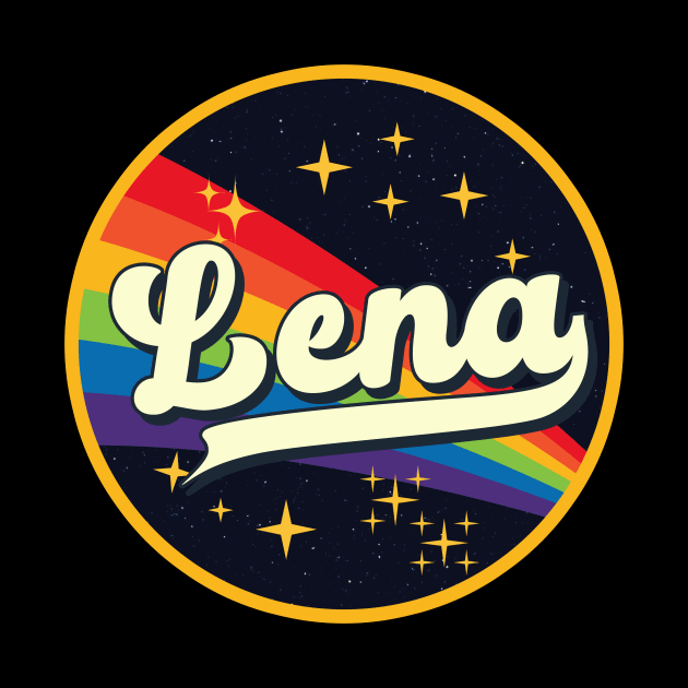 Lena // Rainbow In Space Vintage Style by LMW Art