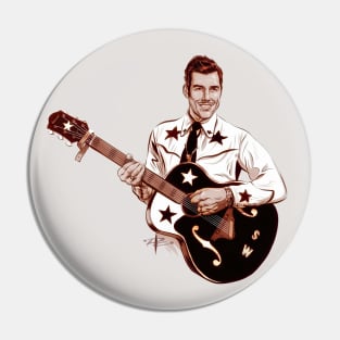 Slim Whitman - An illustration by Paul Cemmick Pin