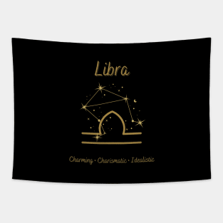 Astrology Collection - Libra (Symbol & Constellation) Tapestry