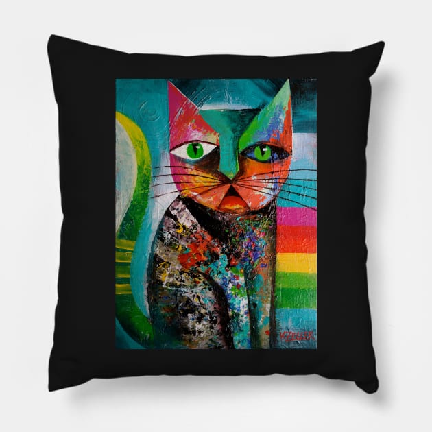 Sour Puss Pillow by karincharlotte