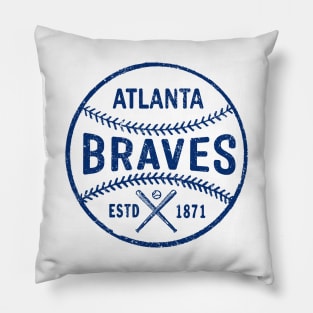 Atlanta Braves Ball by Buck Tee Pillow