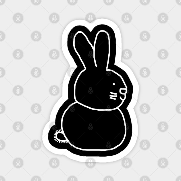 Ghost Bunny Rabbit Magnet by ellenhenryart