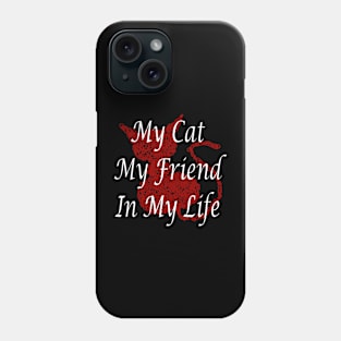 Scribble Red Cat Phone Case