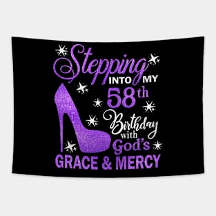 Stepping Into My 58th Birthday With God's Grace & Mercy Bday Tapestry