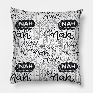 Nah Nah Black and White Palette Pillow