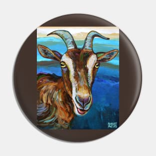 Toggenburg Goat on Green Pin