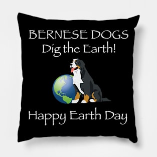 Bernese Happy Earth Day T-Shirt Pillow