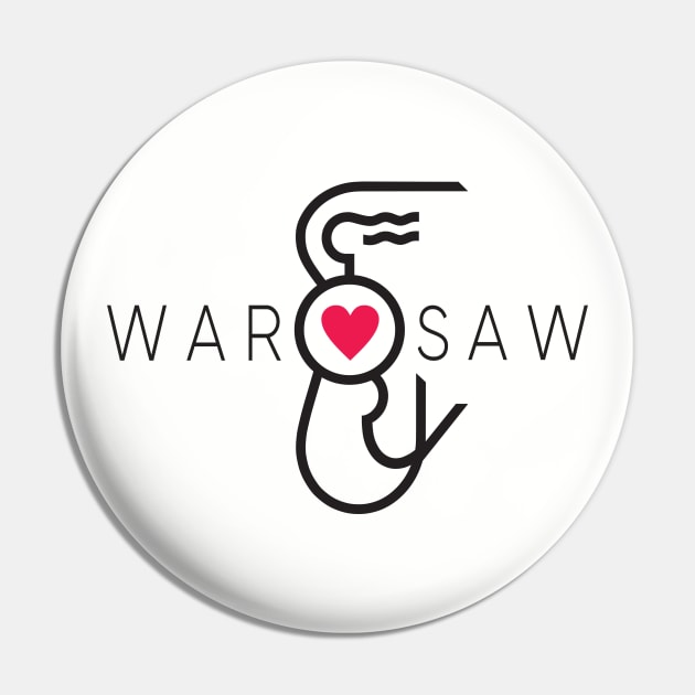 Warsaw Mermaid Pin by Koszulkowy Zawrót Głowy