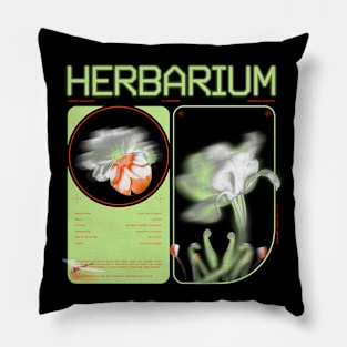 Futuristic Herbarium in Neon Colours. Pillow