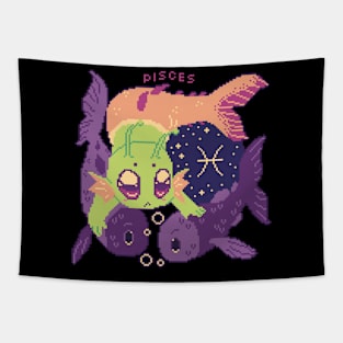 Pisces - Zodiac Alien Tapestry