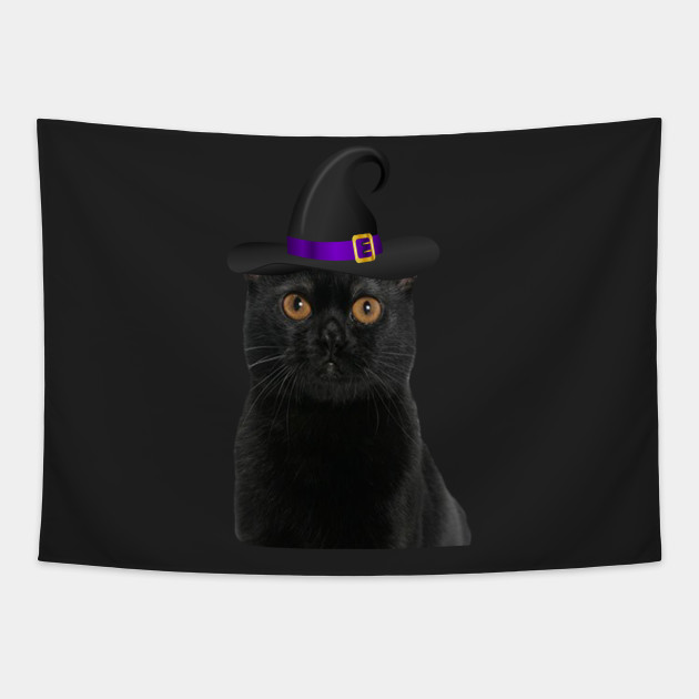 Funny Black Cat Pirate Scary Halloween Witch Hat Funny Black Cat