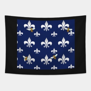 Bees and Fleur De Lis Tapestry