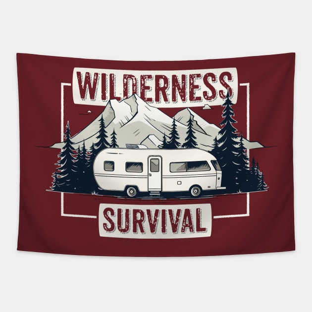 Wilderness Survival Tapestry by Pictopun