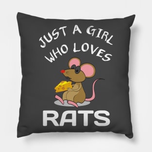 Just A Girl Who Loves Rats Owner Lover Pillow