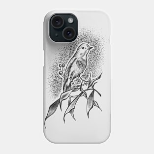 Bird and Nature (black version) Phone Case