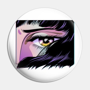 Retro anime, eye Pin